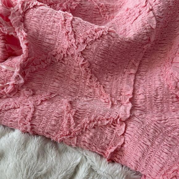 LoveShackFancy NWT Marsinia Large Ruffle Cotton Dress in Bubblegum Pink - Picture 11 of 16